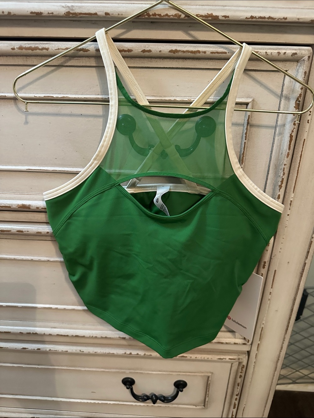 lululemon athletica Green Tank with White Trim